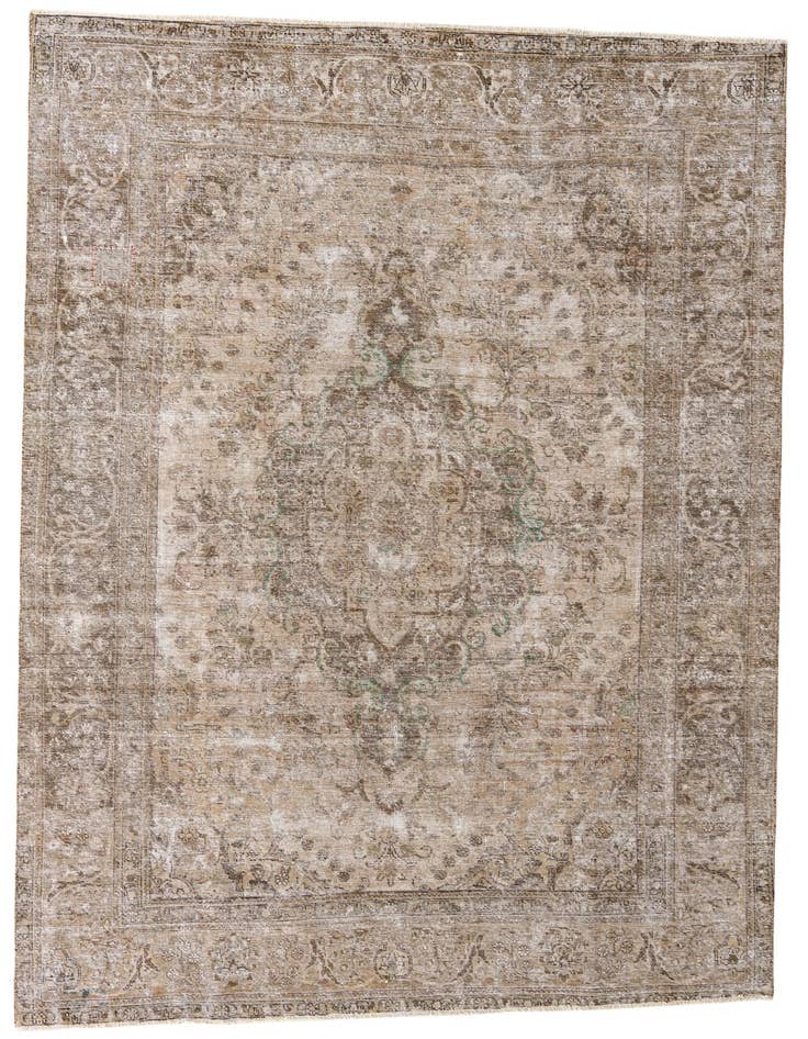 Detail image of 7' 9 x 11' 3 Hand Knotted Ultra Vintage Persian Wool Rug