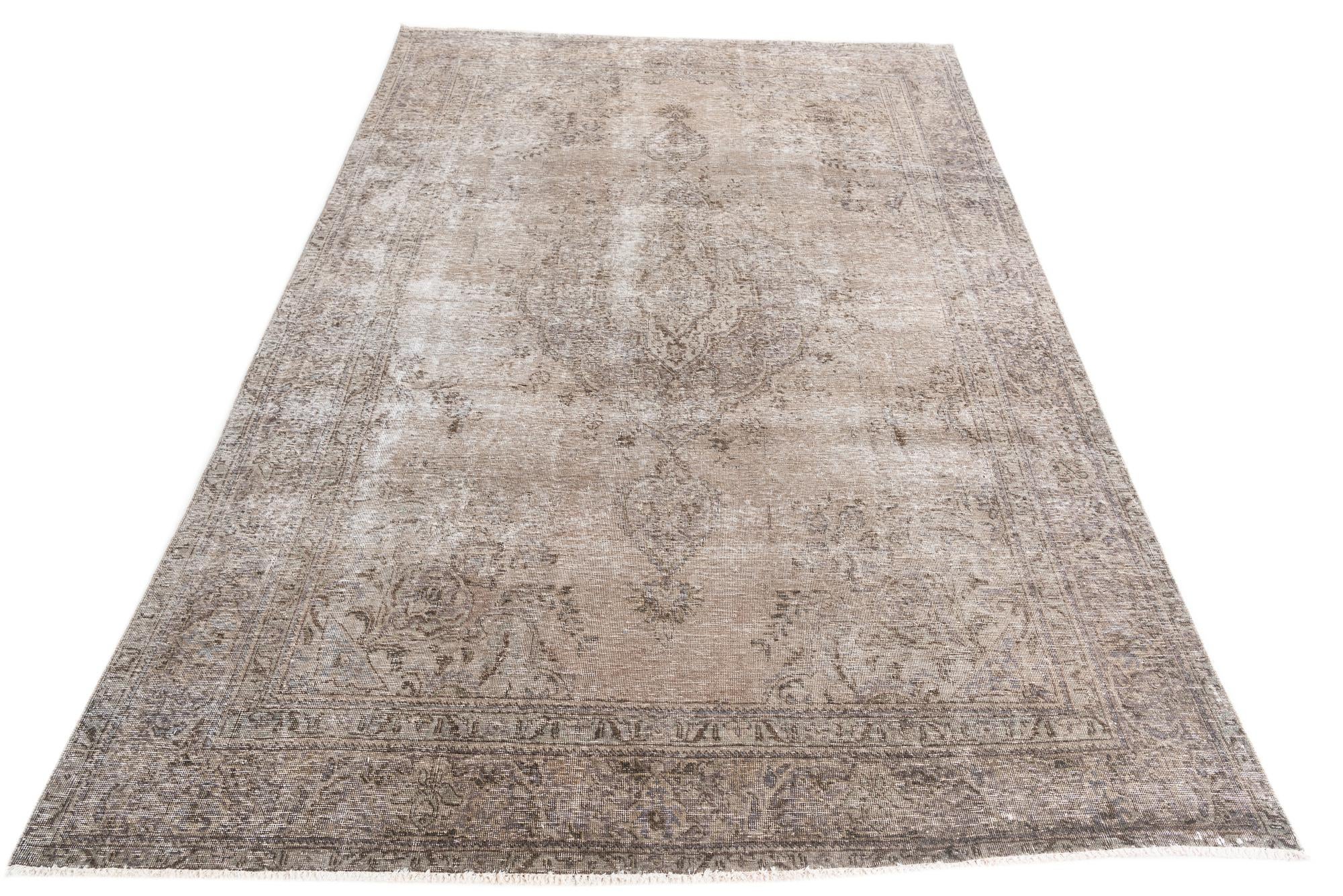 7' 8 x 11' 6 Hand Knotted Ultra Vintage Persian Wool Rug