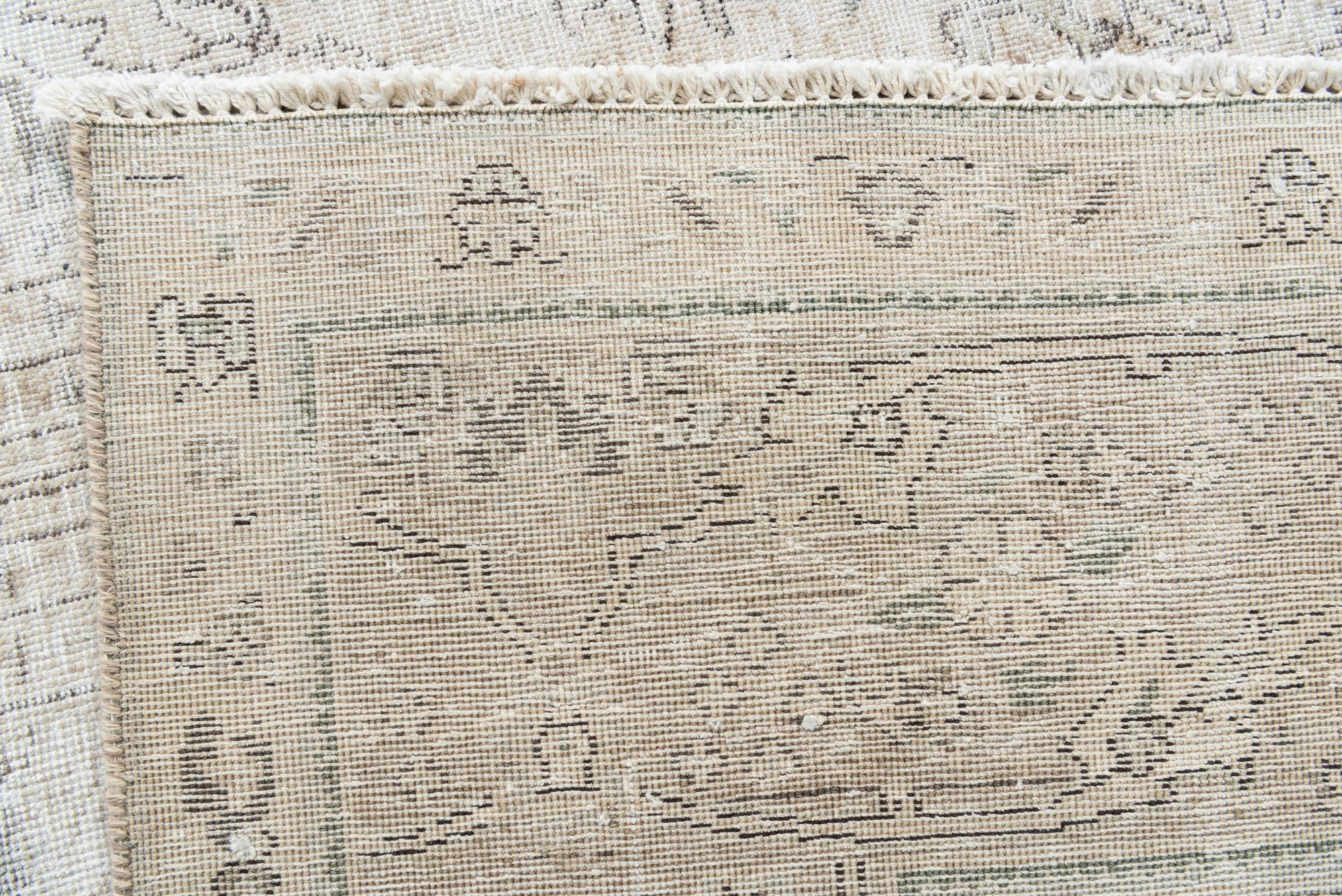 9' 4 x 12' 4 Hand Knotted Ultra Vintage Persian Wool Rug