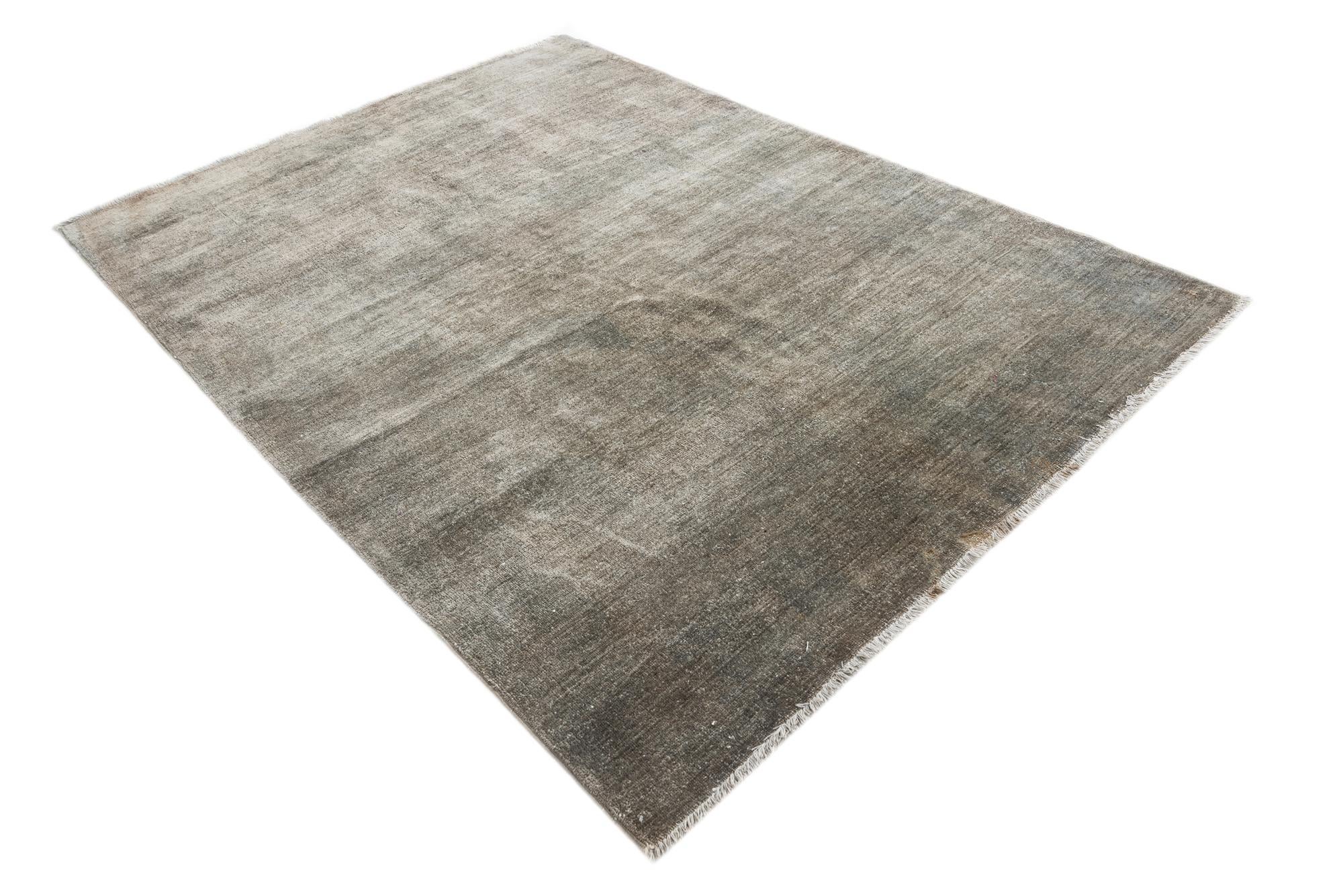 5' 1 x 6' 10 Hand Knotted Ultra Vintage Persian Wool Rug