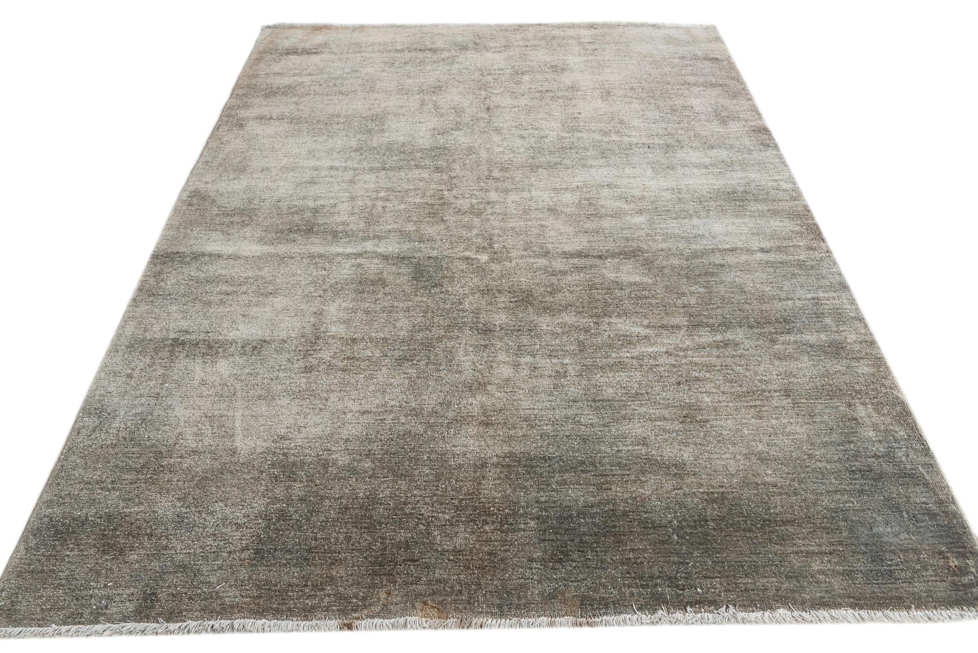5' 1 x 6' 10 Hand Knotted Ultra Vintage Persian Wool Rug
