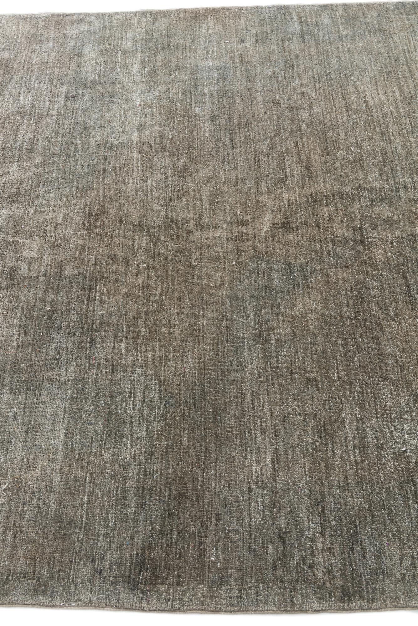 5' 1 x 6' 10 Hand Knotted Ultra Vintage Persian Wool Rug