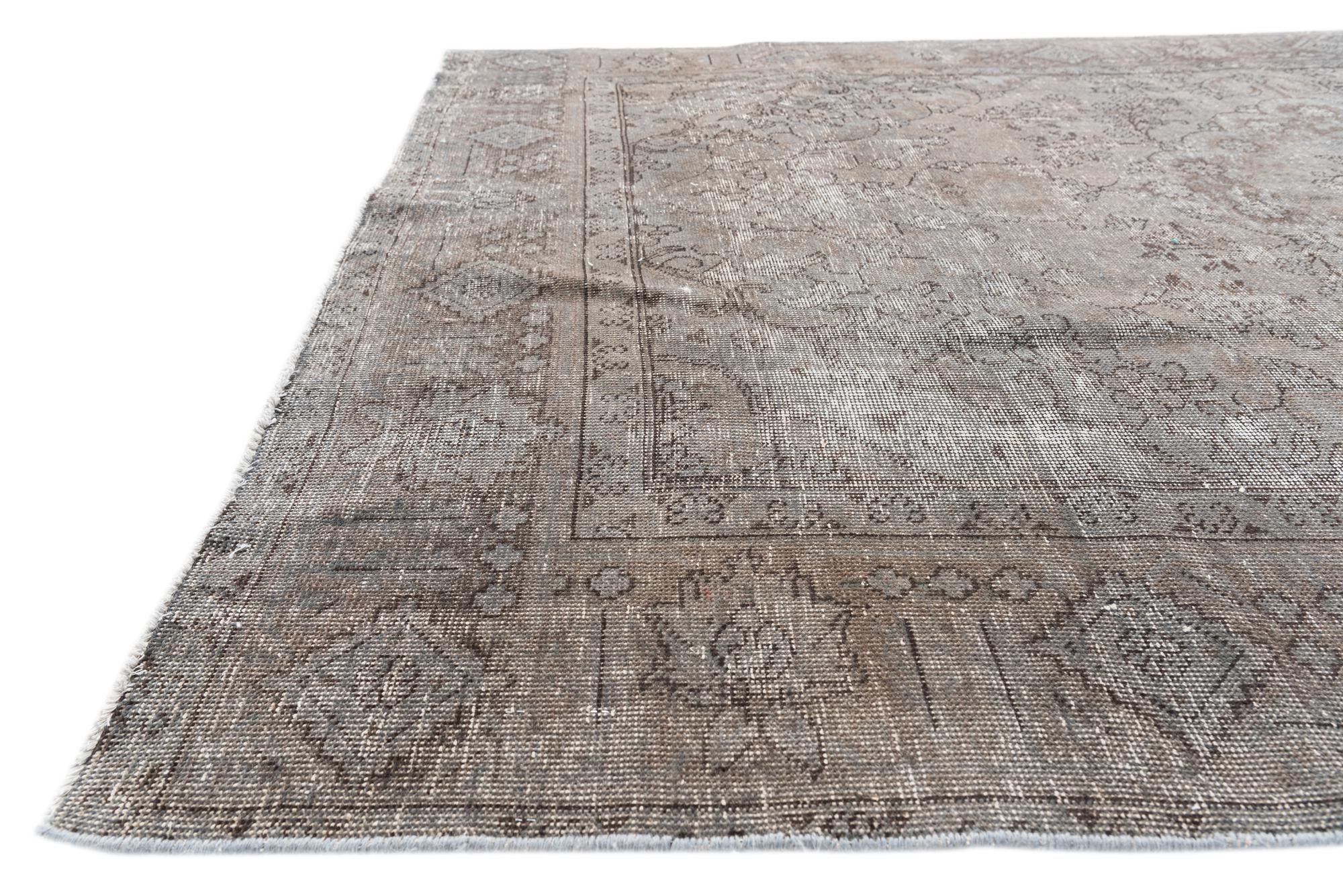 6' x 9' 7 Hand Knotted Ultra Vintage Persian Wool Rug
