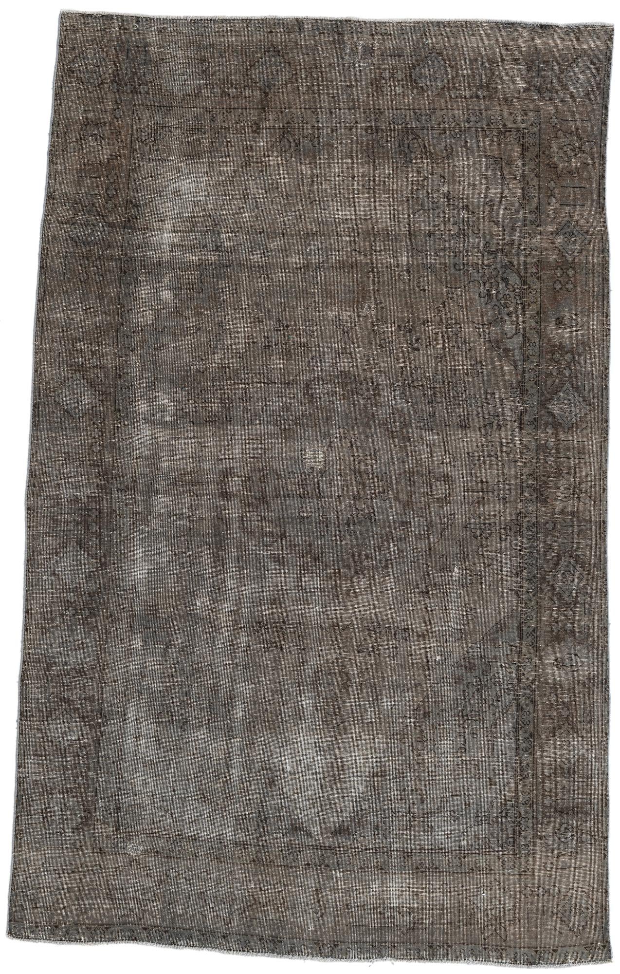 6' x 9' 7 Hand Knotted Ultra Vintage Persian Wool Rug