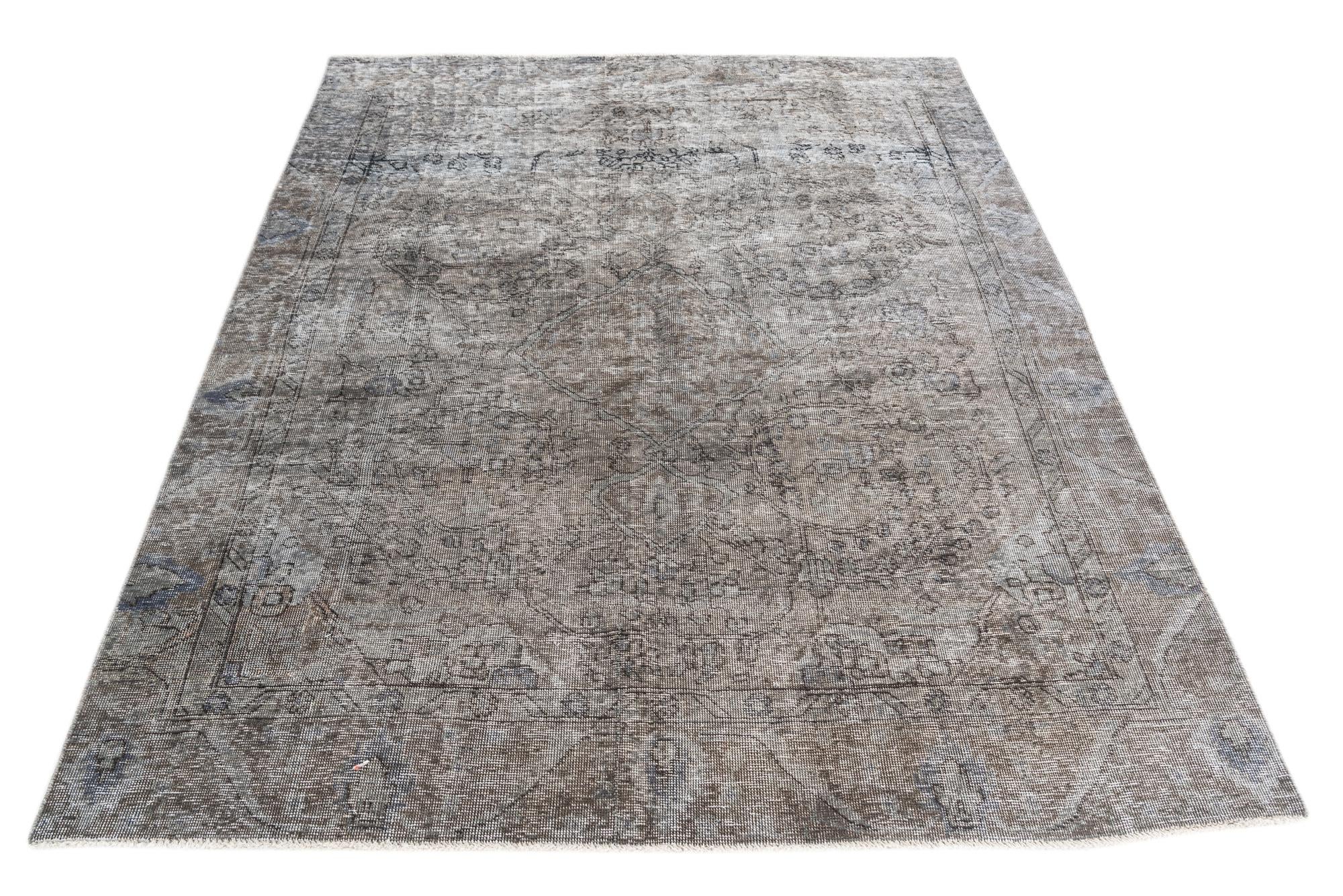 6' 1 x 7' 7 Hand Knotted Ultra Vintage Persian Wool Rug