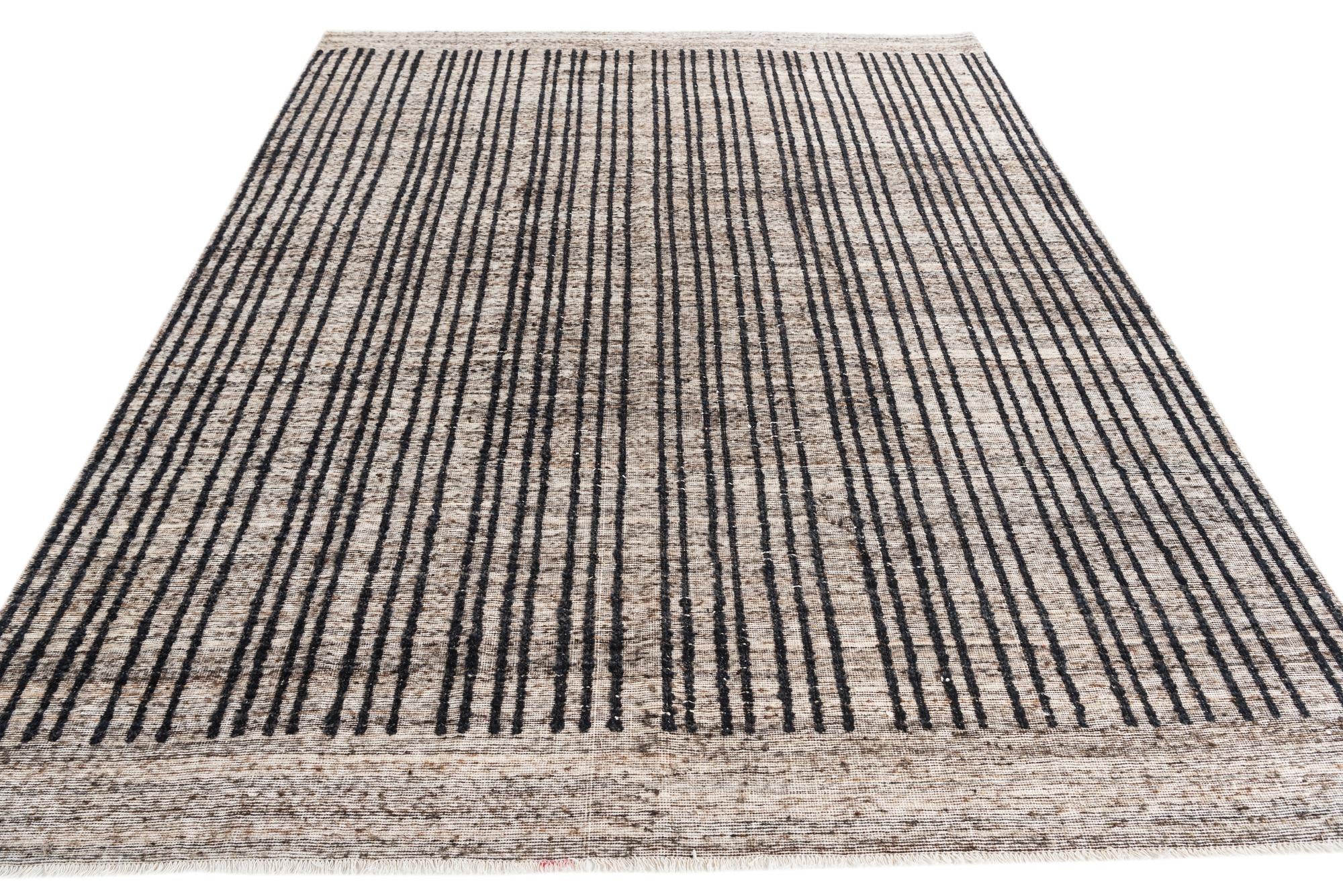 7' 10 x 10' Hand Knotted Ultra Vintage Persian Wool Rug