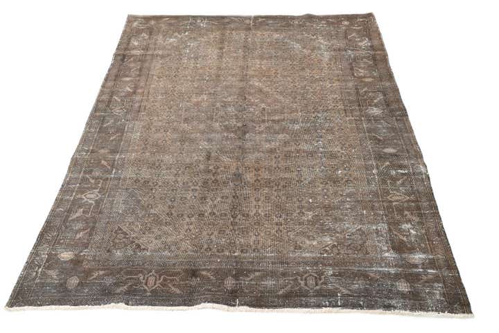6' 2 x 9' Hand Knotted Ultra Vintage Persian Wool Rug