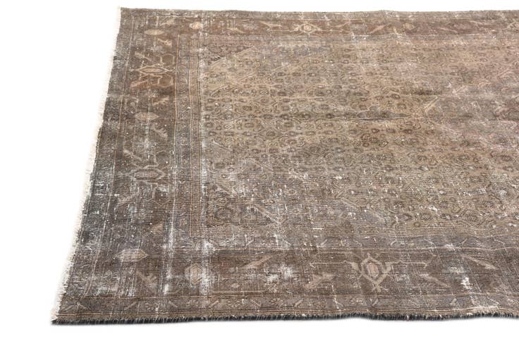 Detail image of 6' 2 x 9' Hand Knotted Ultra Vintage Persian Wool Rug