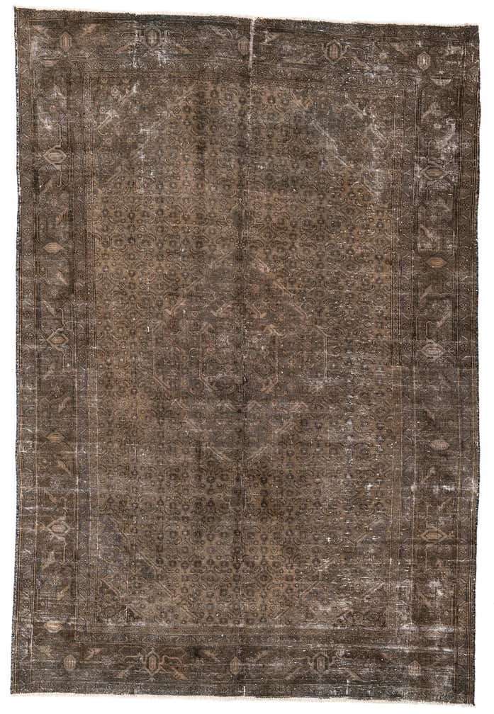 6' 2 x 9' Hand Knotted Ultra Vintage Persian Wool Rug