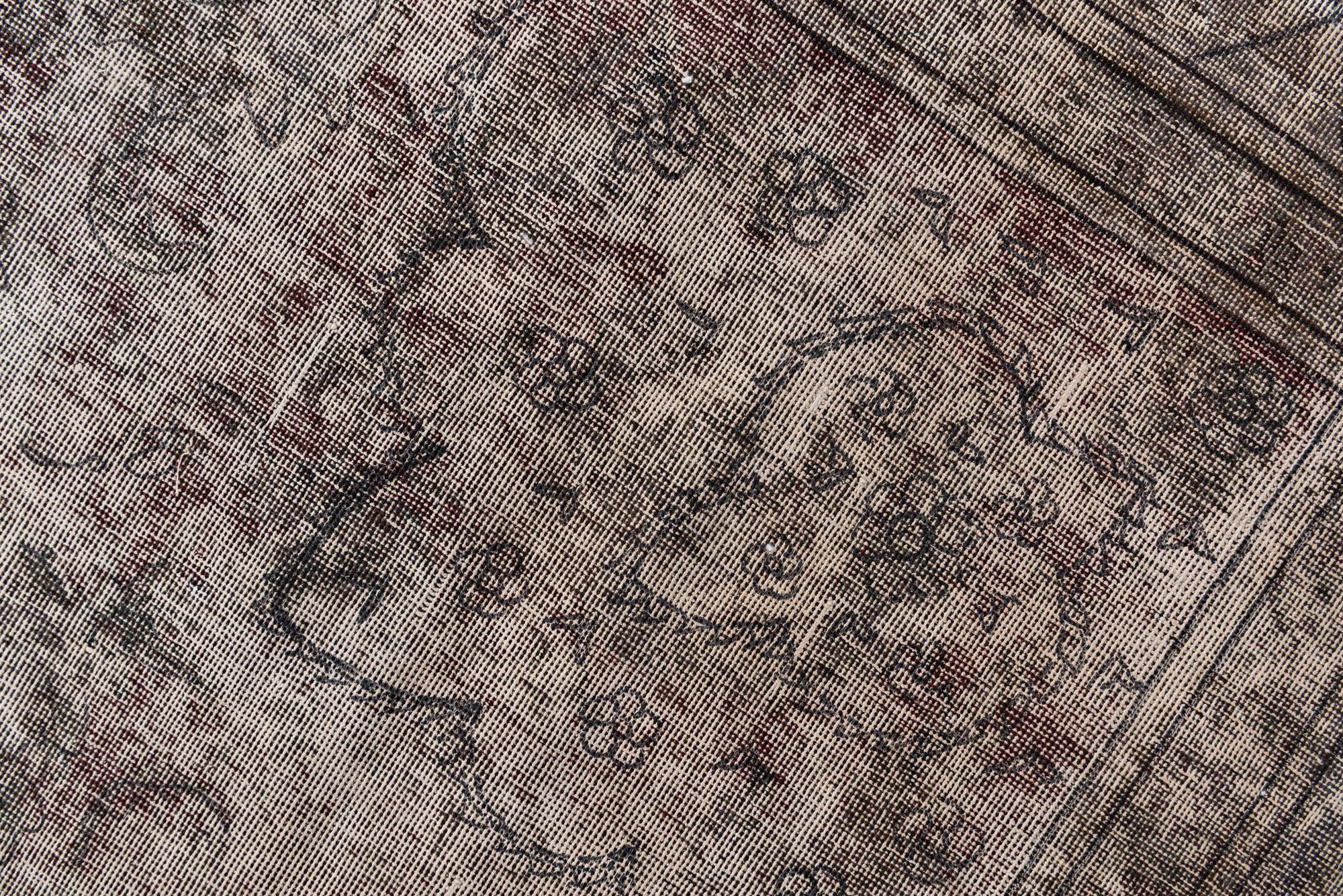 7' 7 x 9' 6 Hand Knotted Ultra Vintage Persian Wool Rug