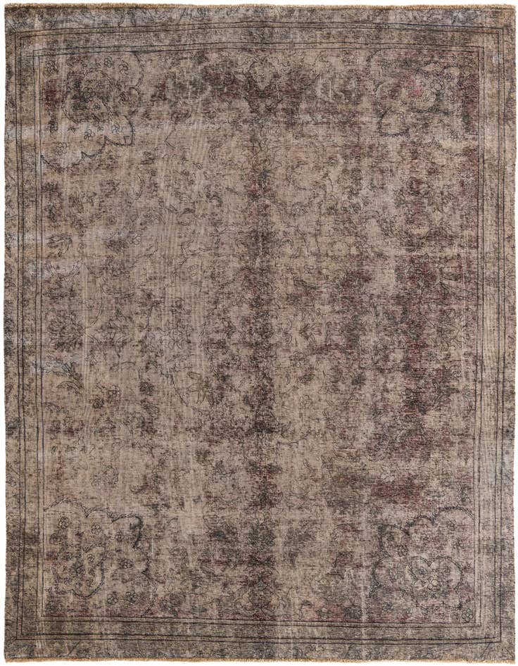 Detail image of 7' 7 x 9' 6 Hand Knotted Ultra Vintage Persian Wool Rug