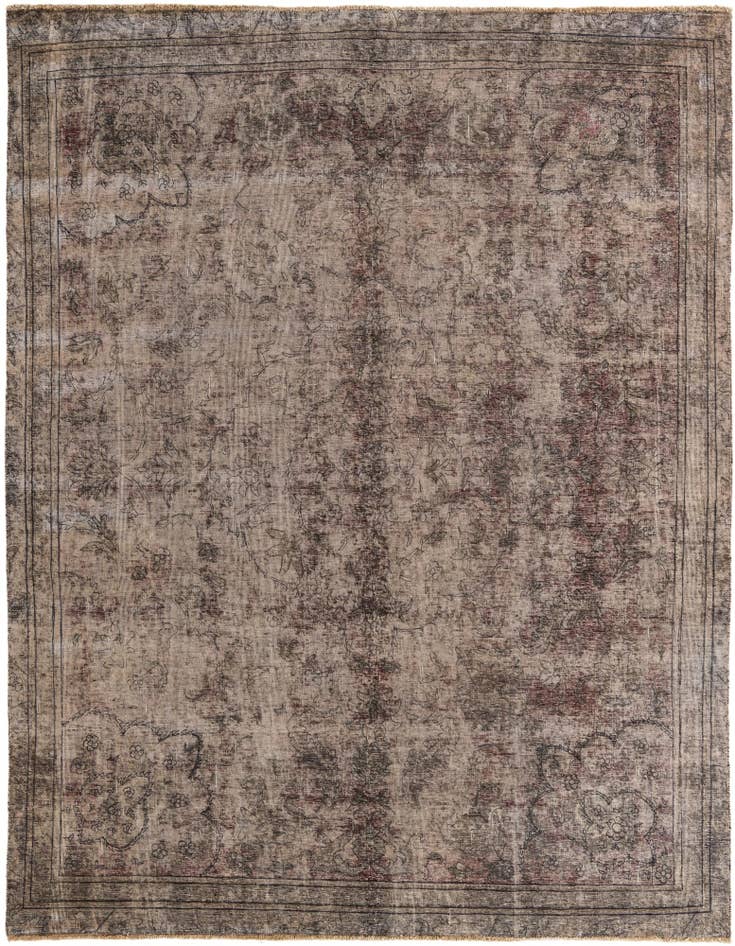 Detail image of 7' 7 x 9' 6 Hand Knotted Ultra Vintage Persian Wool Rug