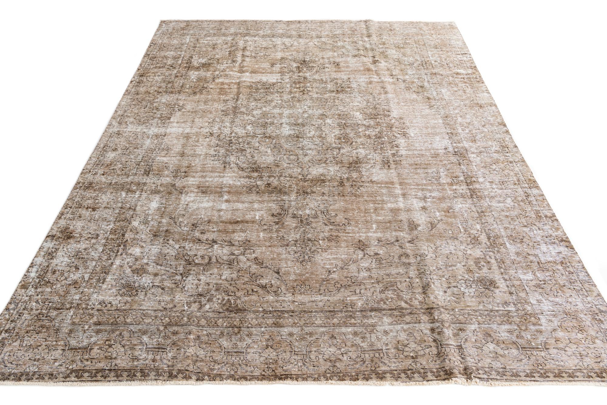 9' 7 x 12' 2 Hand Knotted Ultra Vintage Persian Wool Rug