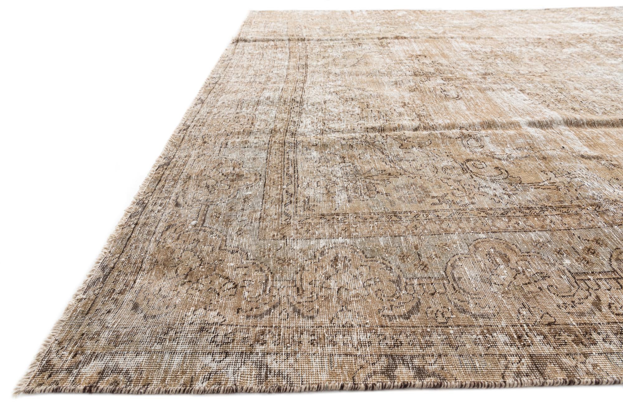 9' 7 x 12' 2 Hand Knotted Ultra Vintage Persian Wool Rug