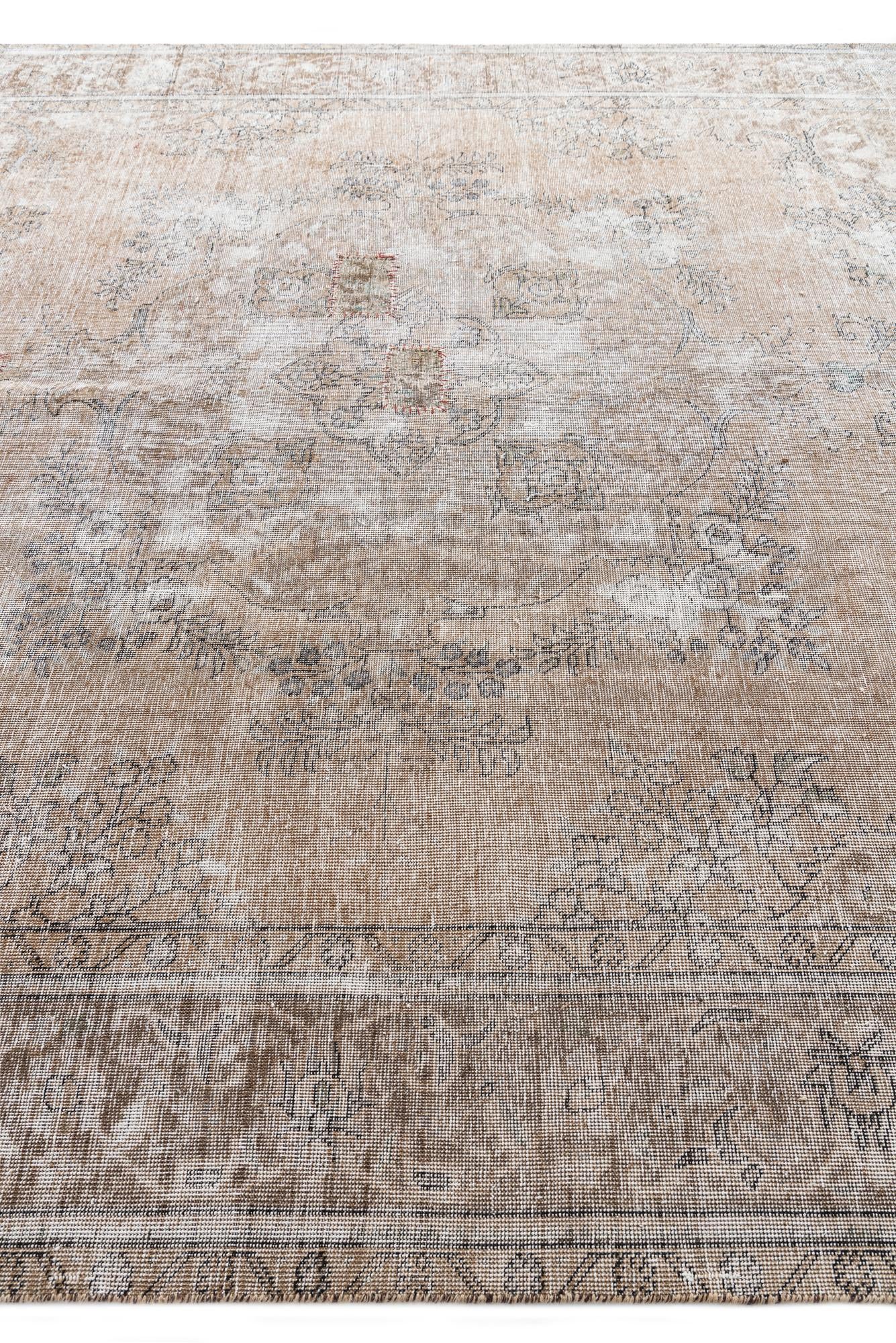 9' 4 x 12' 8 Hand Knotted Ultra Vintage Persian Wool Rug