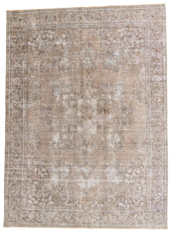 9' 4 x 12' 8 Hand Knotted Ultra Vintage Persian Wool Rug