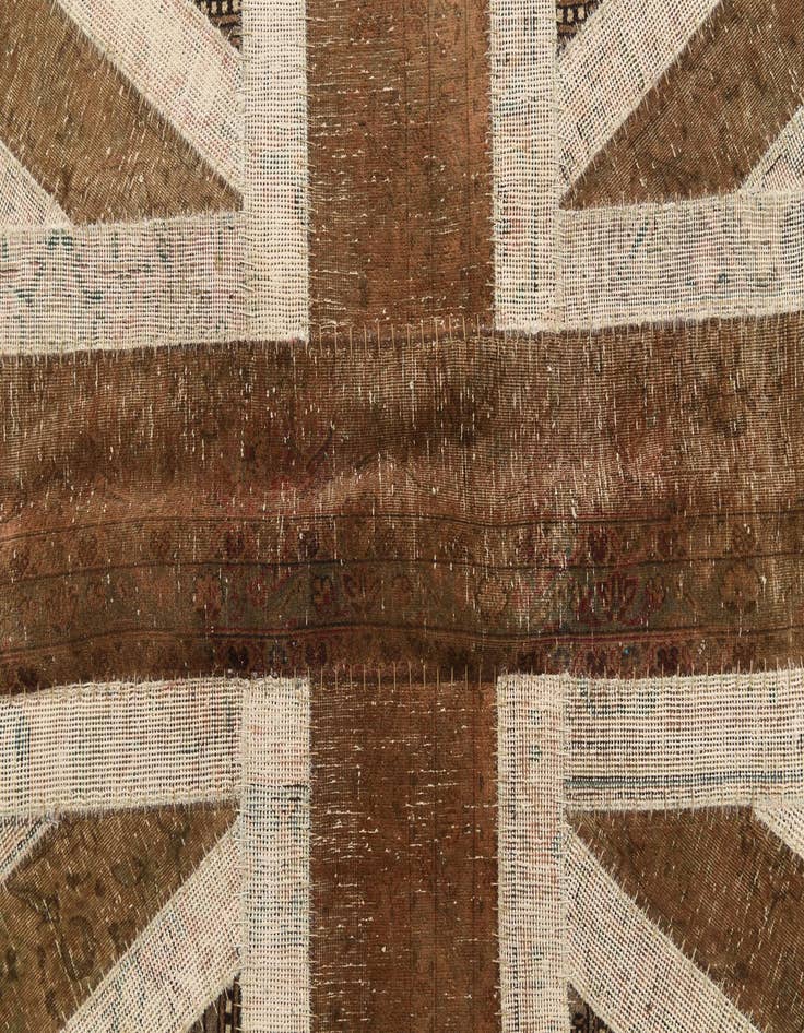 Detail image of 6' 7 x 9' 9  Hand Knotted Ultra Vintage Persian Wool Rug