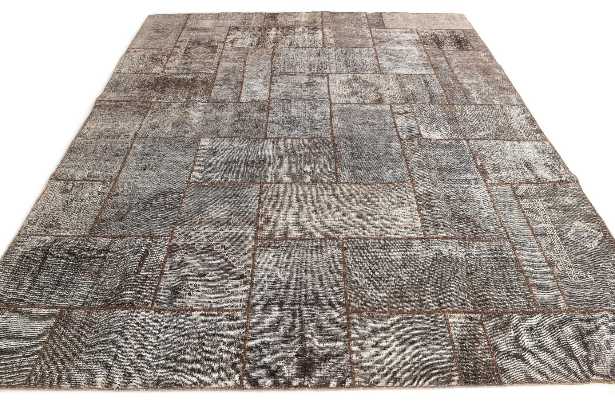8' 4 x 10' Hand Knotted Ultra Vintage Persian Wool Rug