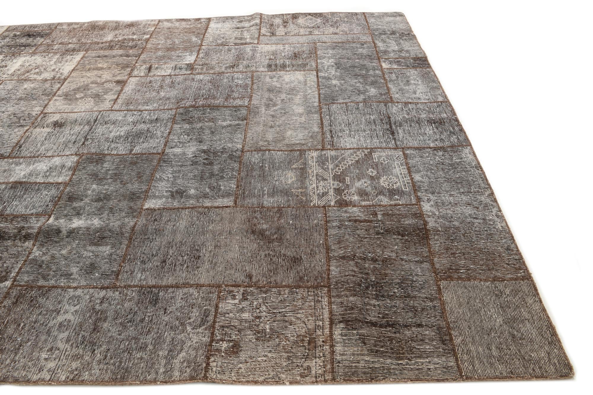 8' 4 x 10' Hand Knotted Ultra Vintage Persian Wool Rug