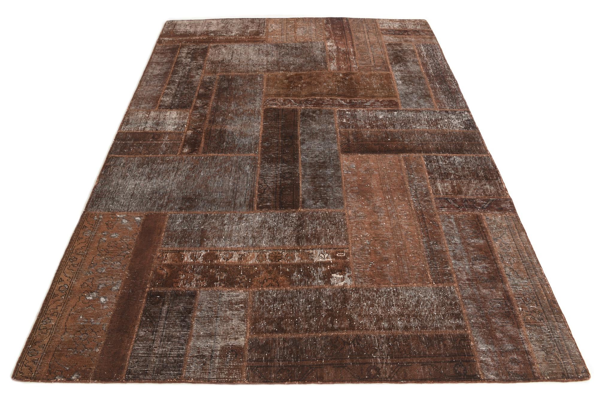5' 8 x 8' Hand Knotted Ultra Vintage Persian Wool Rug