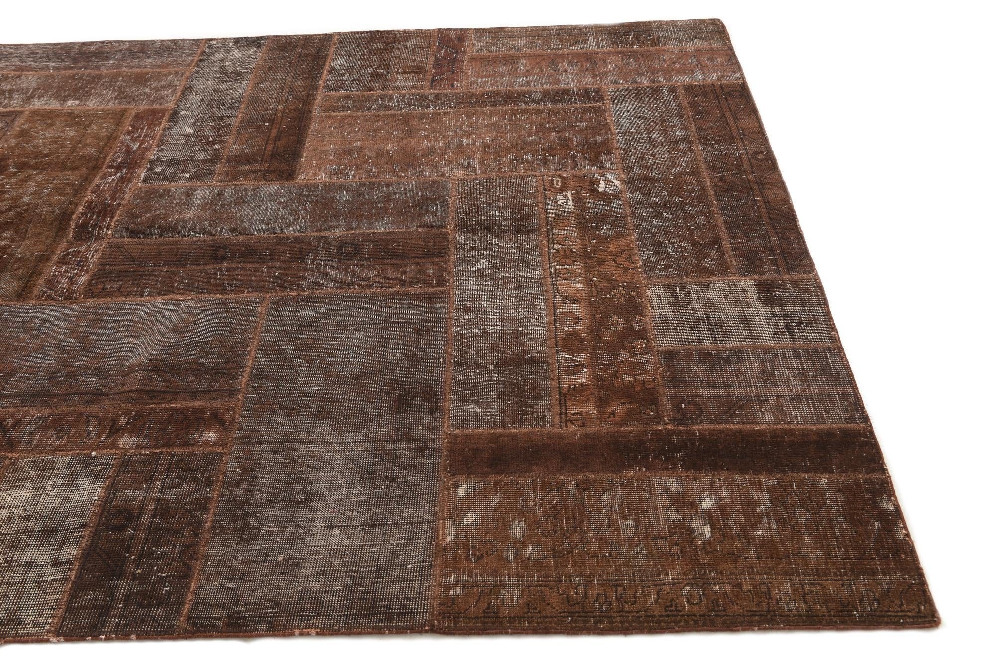 5' 8 x 8' Hand Knotted Ultra Vintage Persian Wool Rug