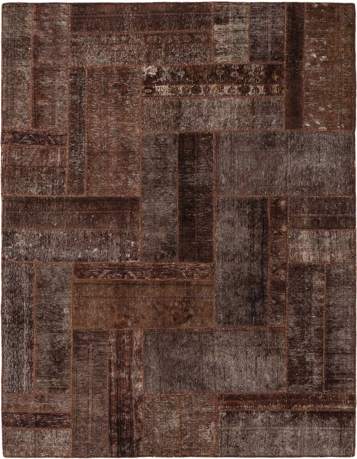 Detail image of 5' 8 x 8' Hand Knotted Ultra Vintage Persian Wool Rug