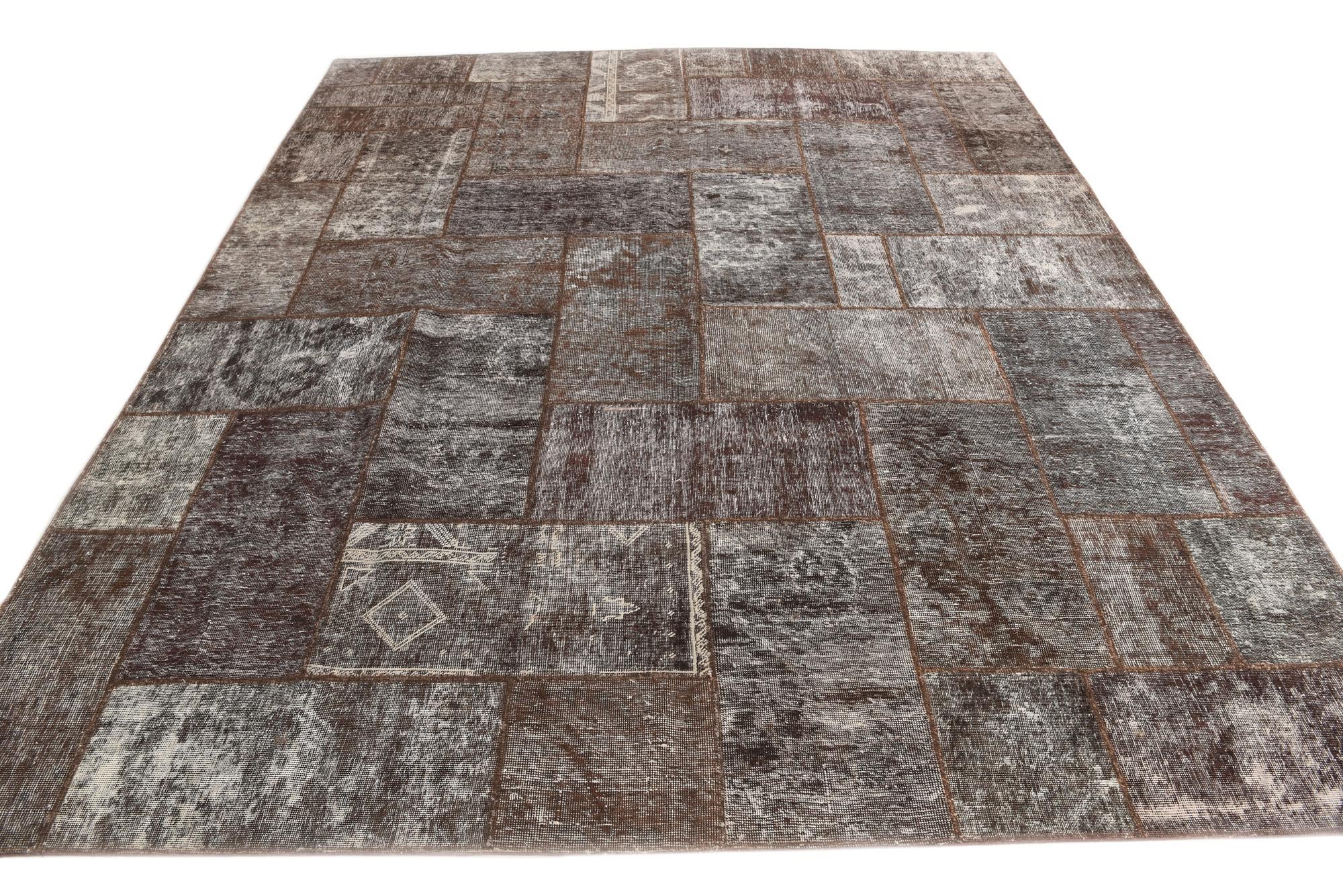 8' 4 x 10' Hand Knotted Ultra Vintage Persian Wool Rug