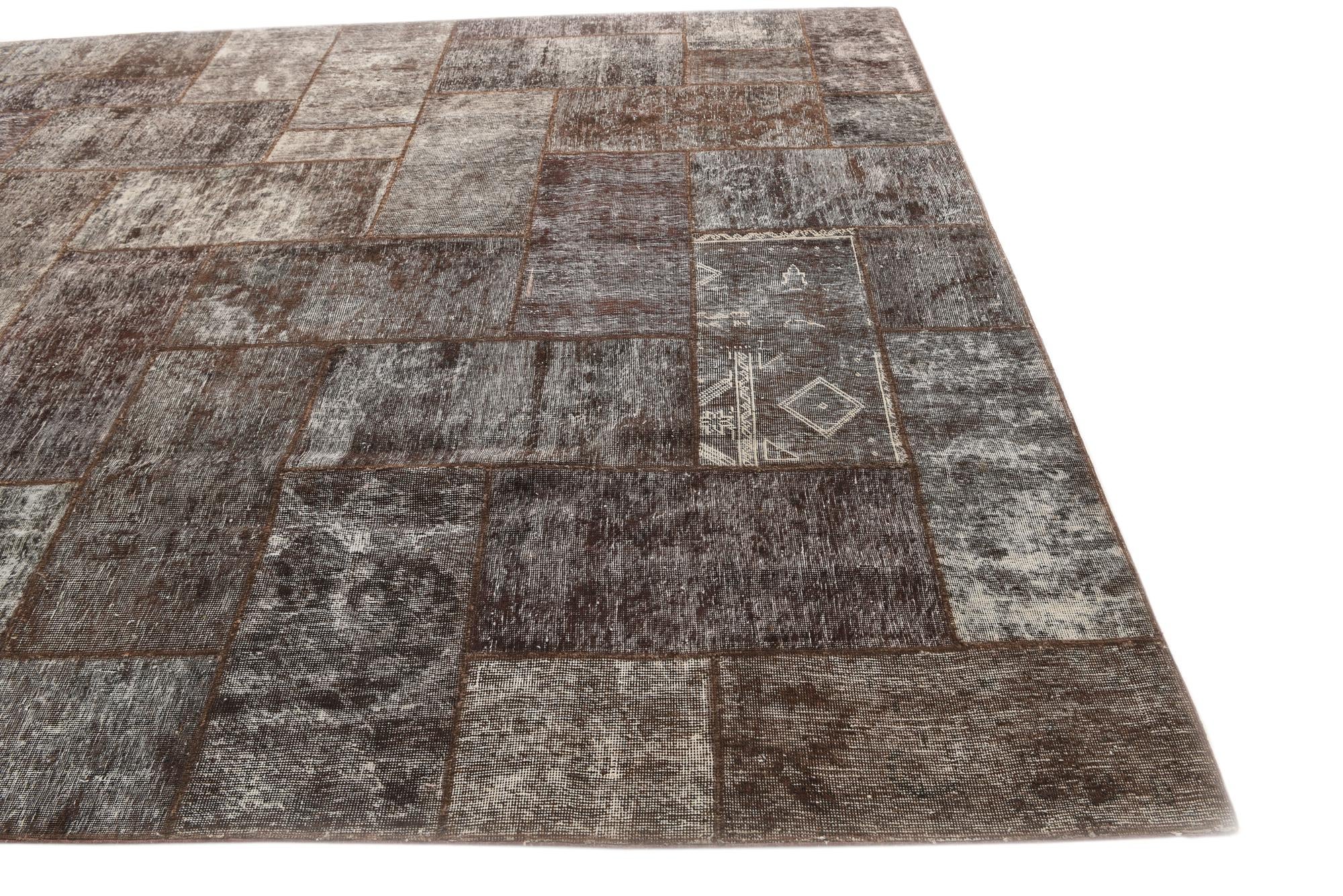 8' 4 x 10' Hand Knotted Ultra Vintage Persian Wool Rug