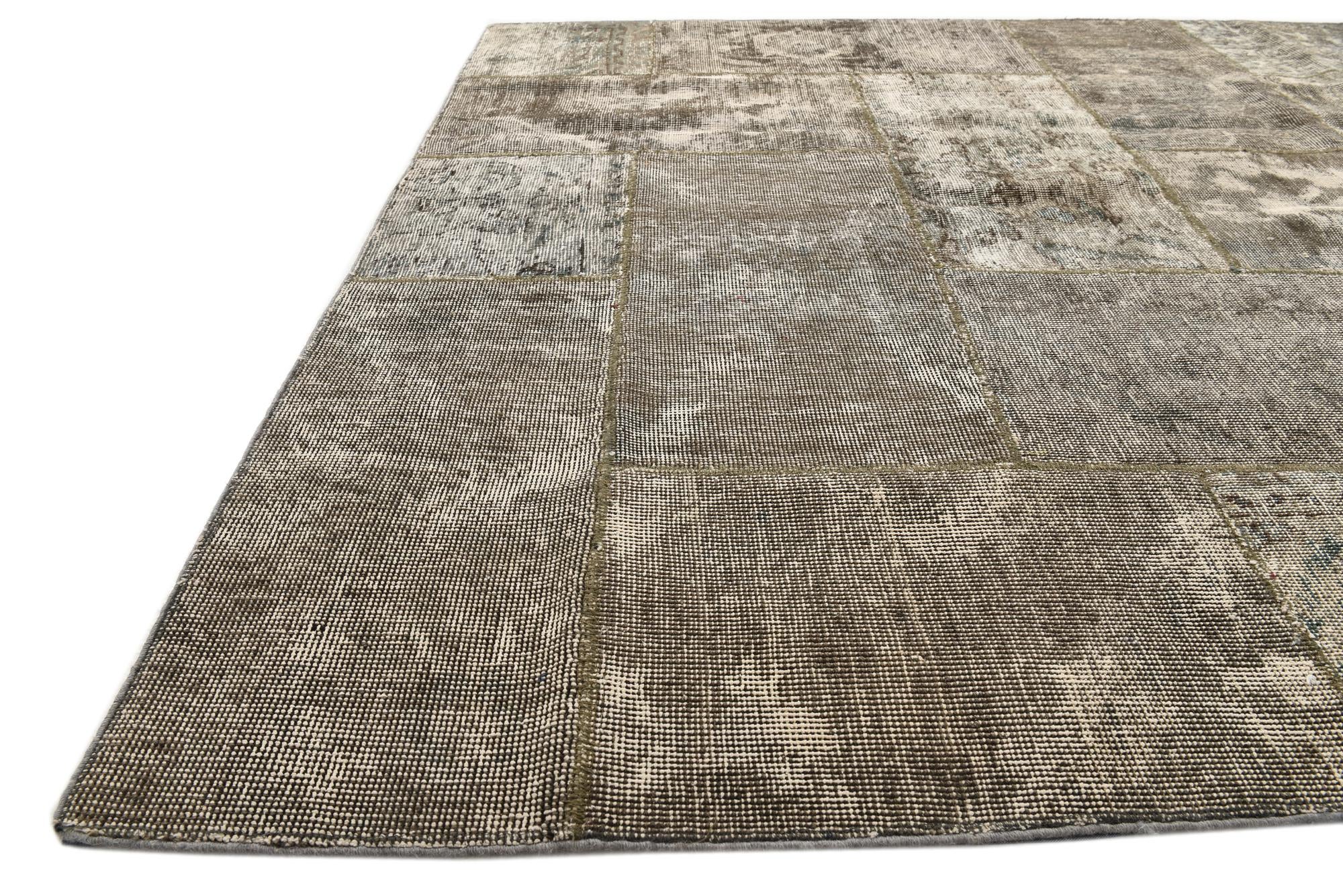 5' 8 x 8' 5 Hand Knotted Ultra Vintage Persian Wool Rug