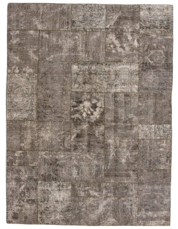 Detail image of 5' 8 x 8' 5 Hand Knotted Ultra Vintage Persian Wool Rug
