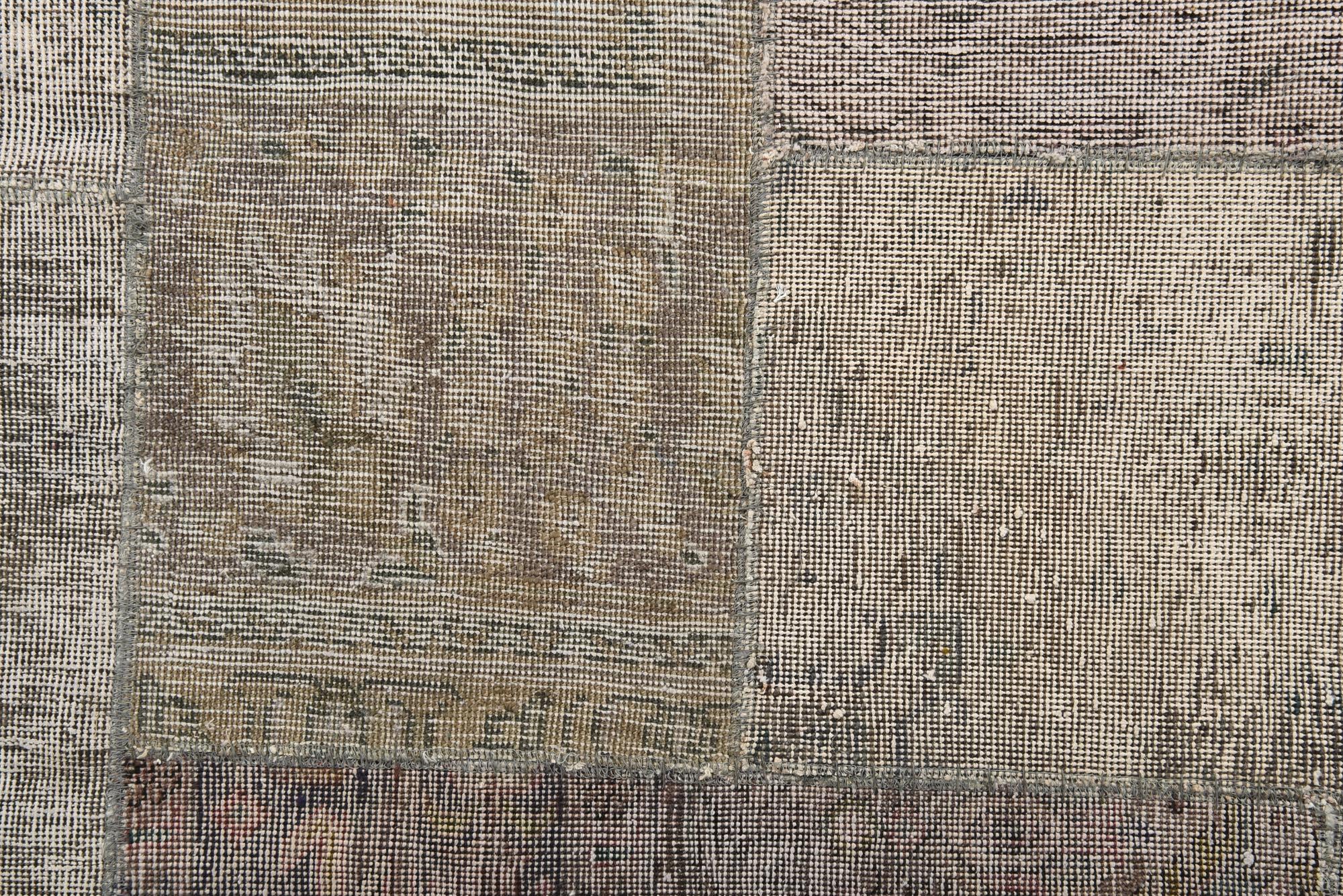 3' 5 x 5' Hand Knotted Ultra Vintage Persian Wool Rug