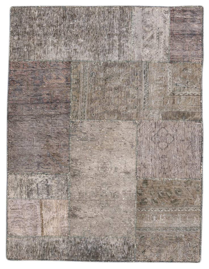 Detail image of 3' 5 x 5' Hand Knotted Ultra Vintage Persian Wool Rug