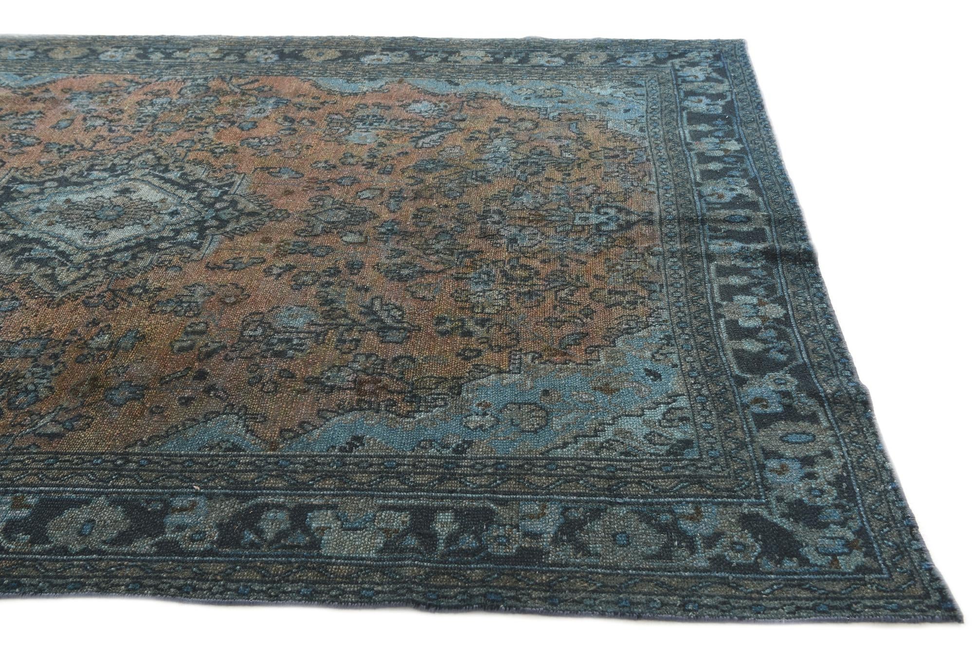 6' 10 x 9' 5 Hand Knotted Ultra Vintage Persian Wool Rug