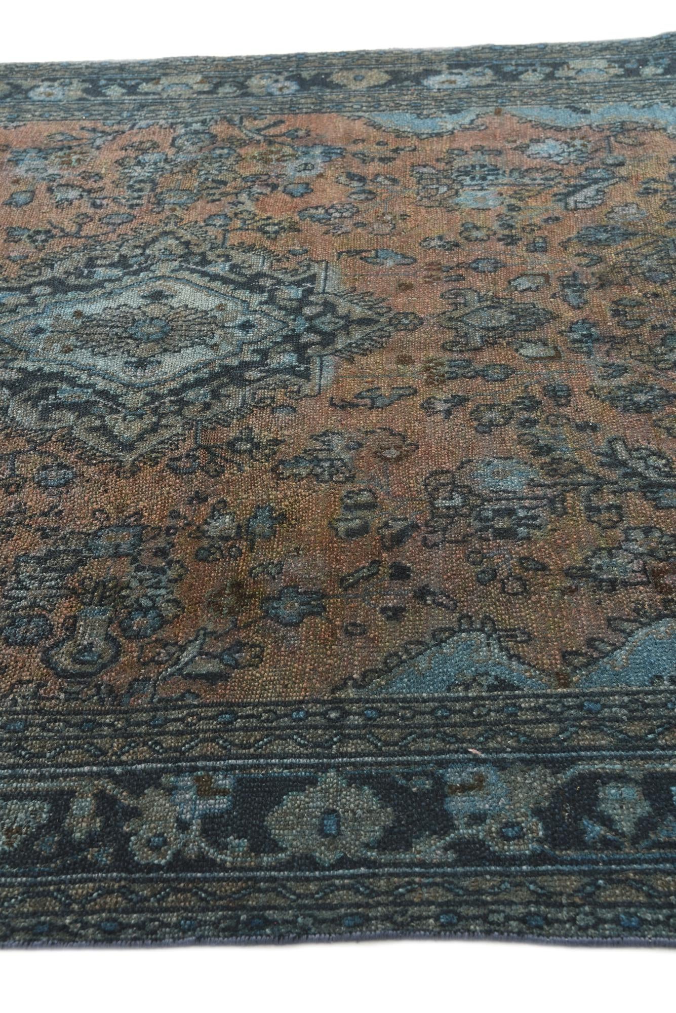 6' 10 x 9' 5 Hand Knotted Ultra Vintage Persian Wool Rug