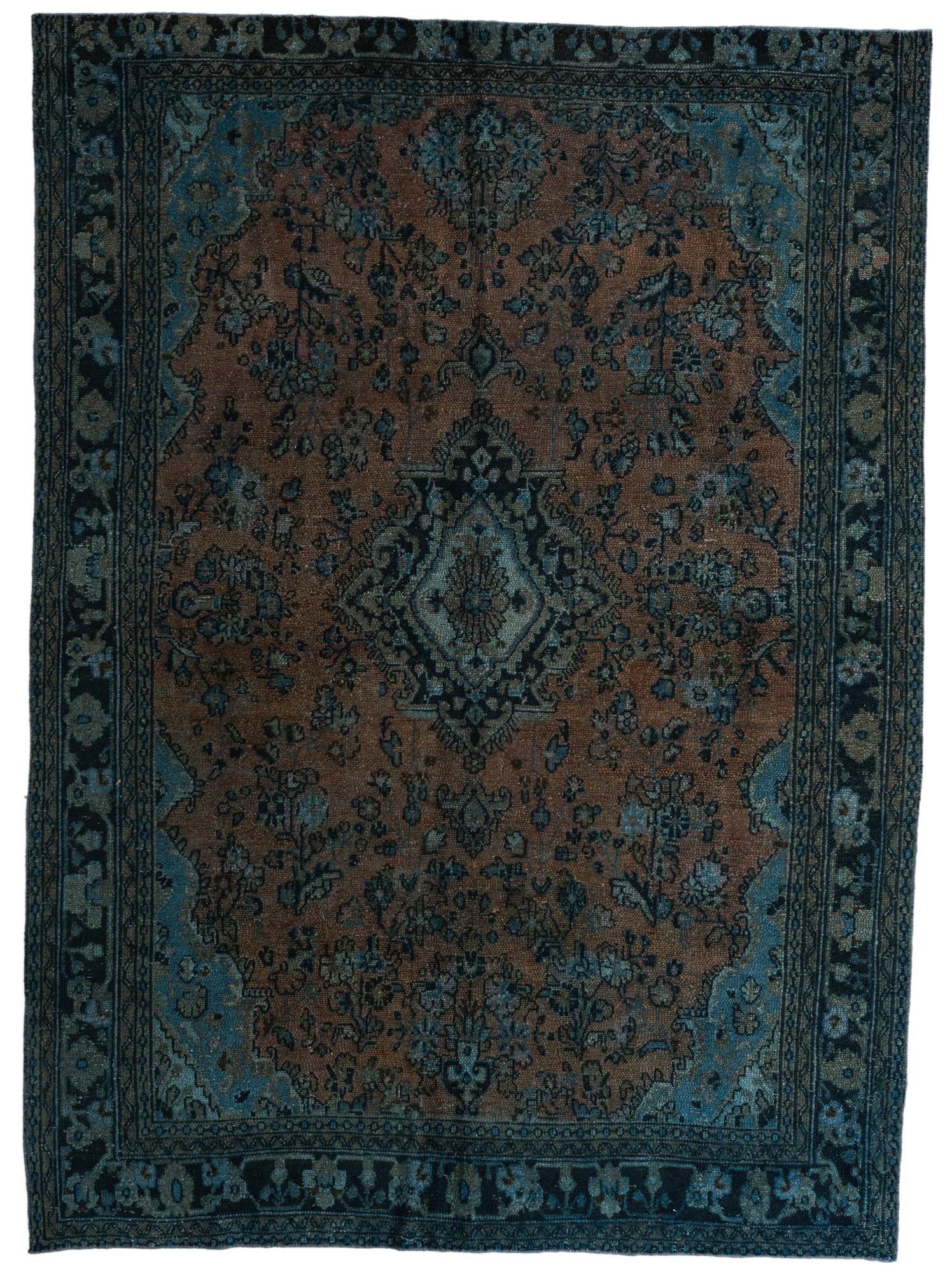 6' 10 x 9' 5 Hand Knotted Ultra Vintage Persian Wool Rug