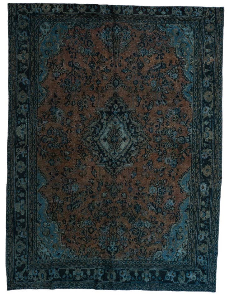 Detail image of 6' 10 x 9' 5 Hand Knotted Ultra Vintage Persian Wool Rug