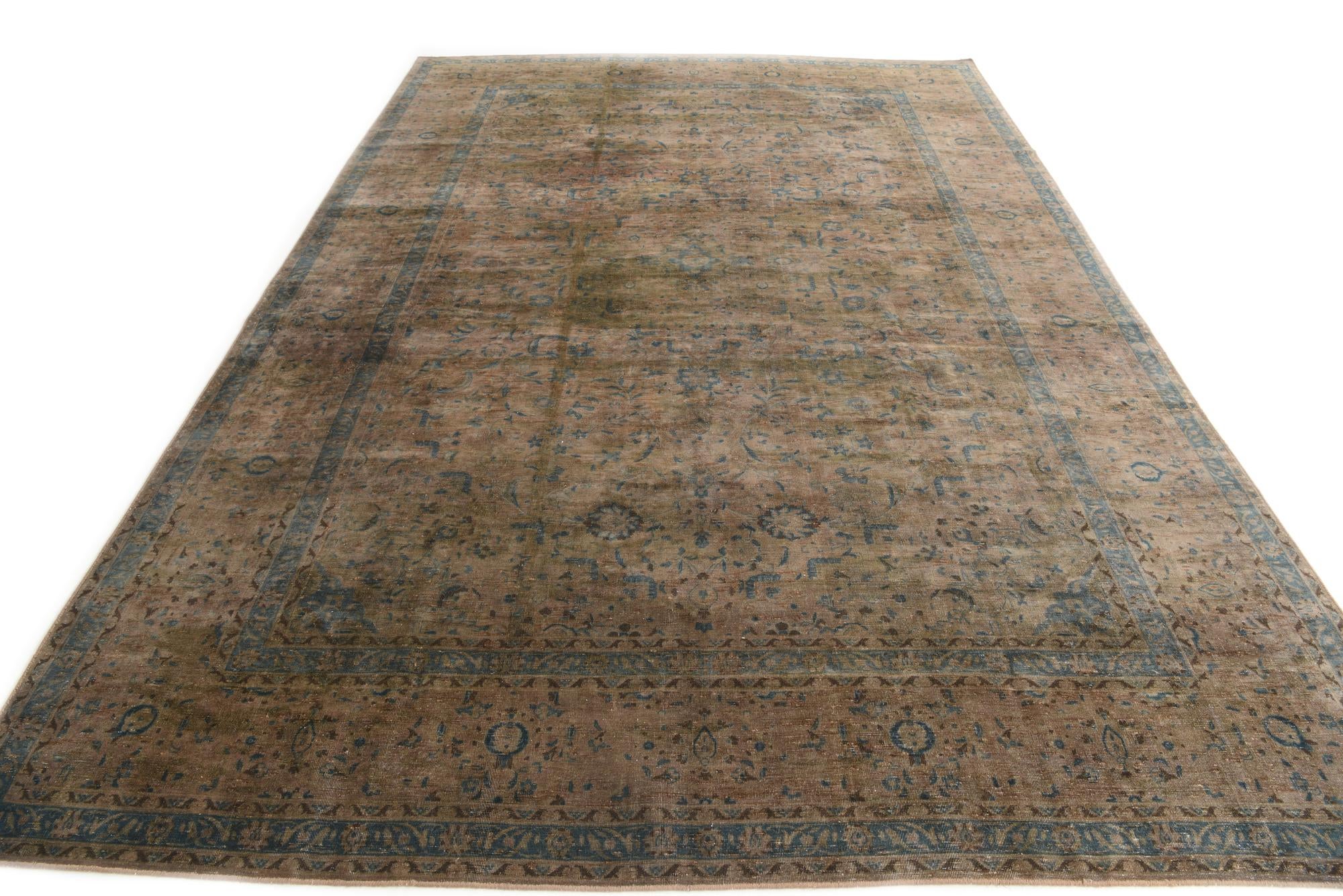 9' x 13' Hand Knotted Ultra Vintage Persian Wool Rug