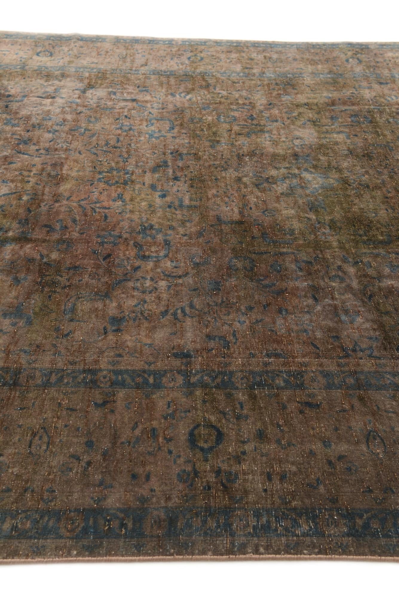 9' x 13' Hand Knotted Ultra Vintage Persian Wool Rug