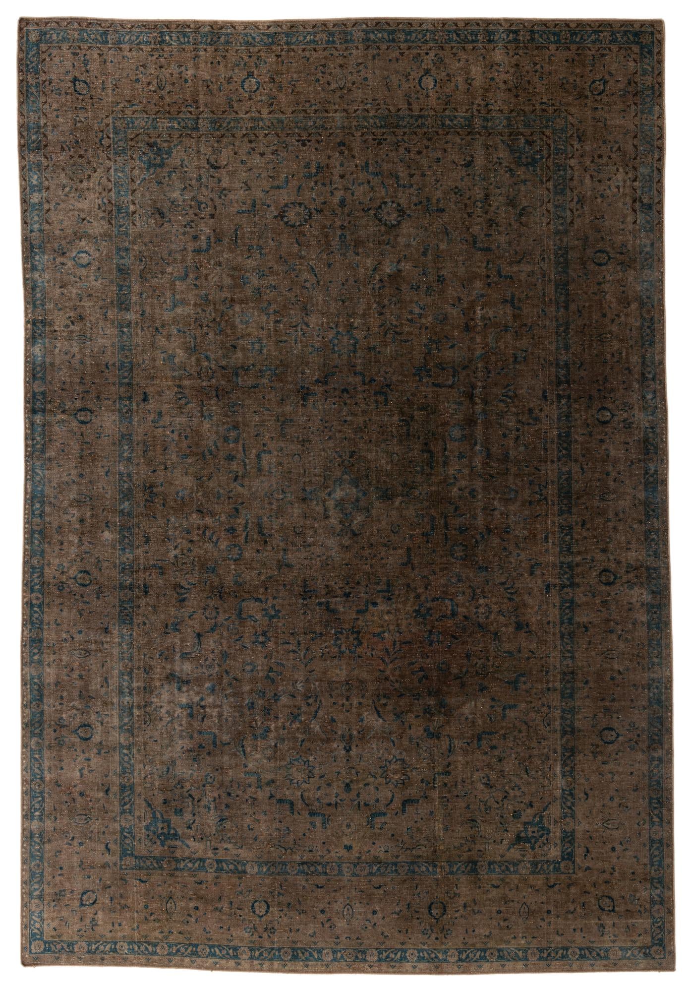 9' x 13' Hand Knotted Ultra Vintage Persian Wool Rug