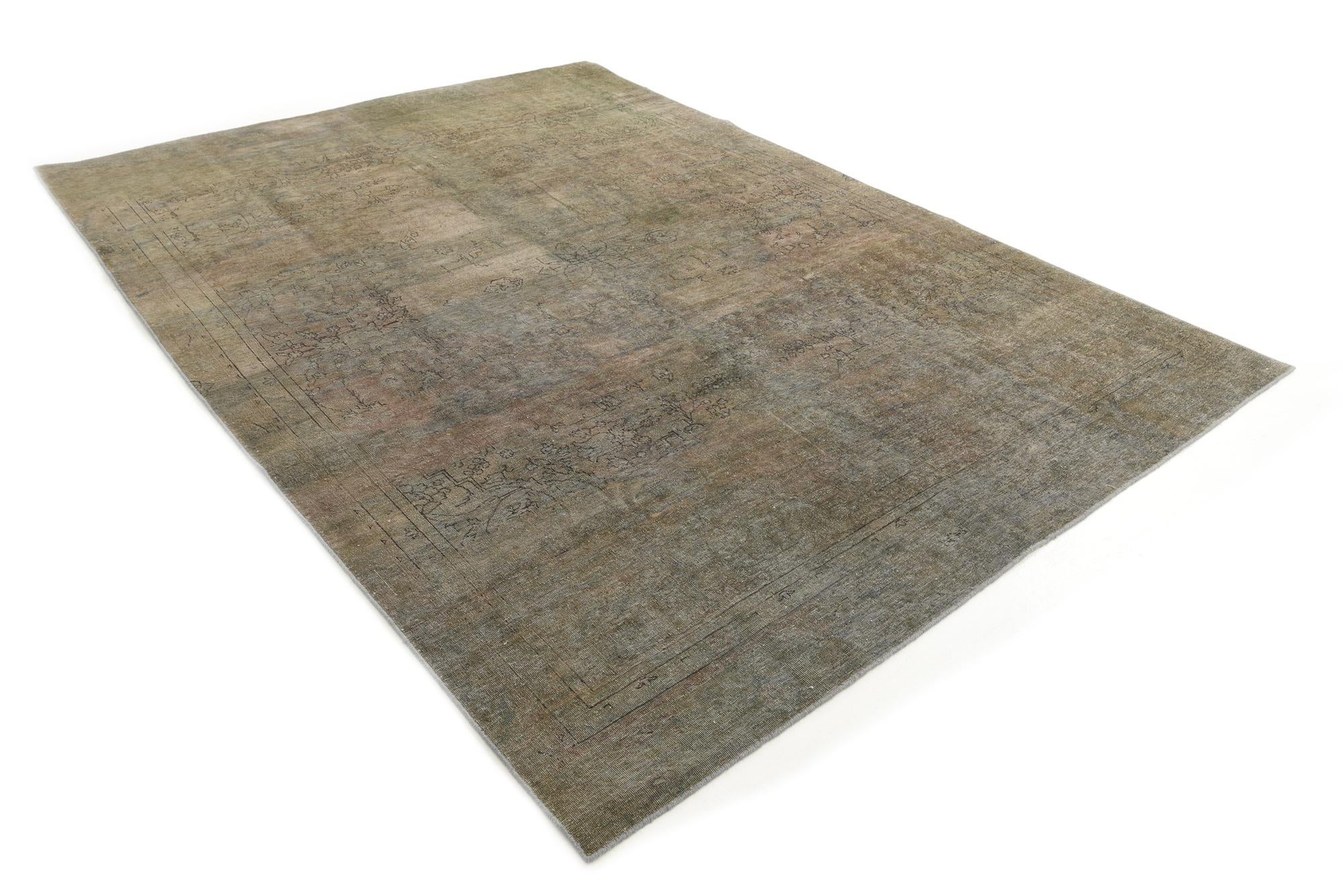 8' 1 x 11' 9 Hand Knotted Ultra Vintage Persian Wool Rug