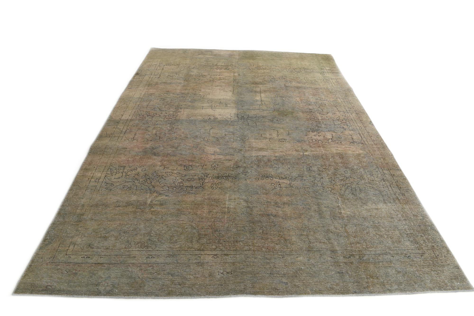 8' 1 x 11' 9 Hand Knotted Ultra Vintage Persian Wool Rug
