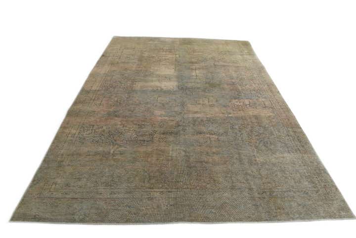 245cm x 360cm Handgeknoopt Ultra Vintage Perzisch Wol Vloerkleed