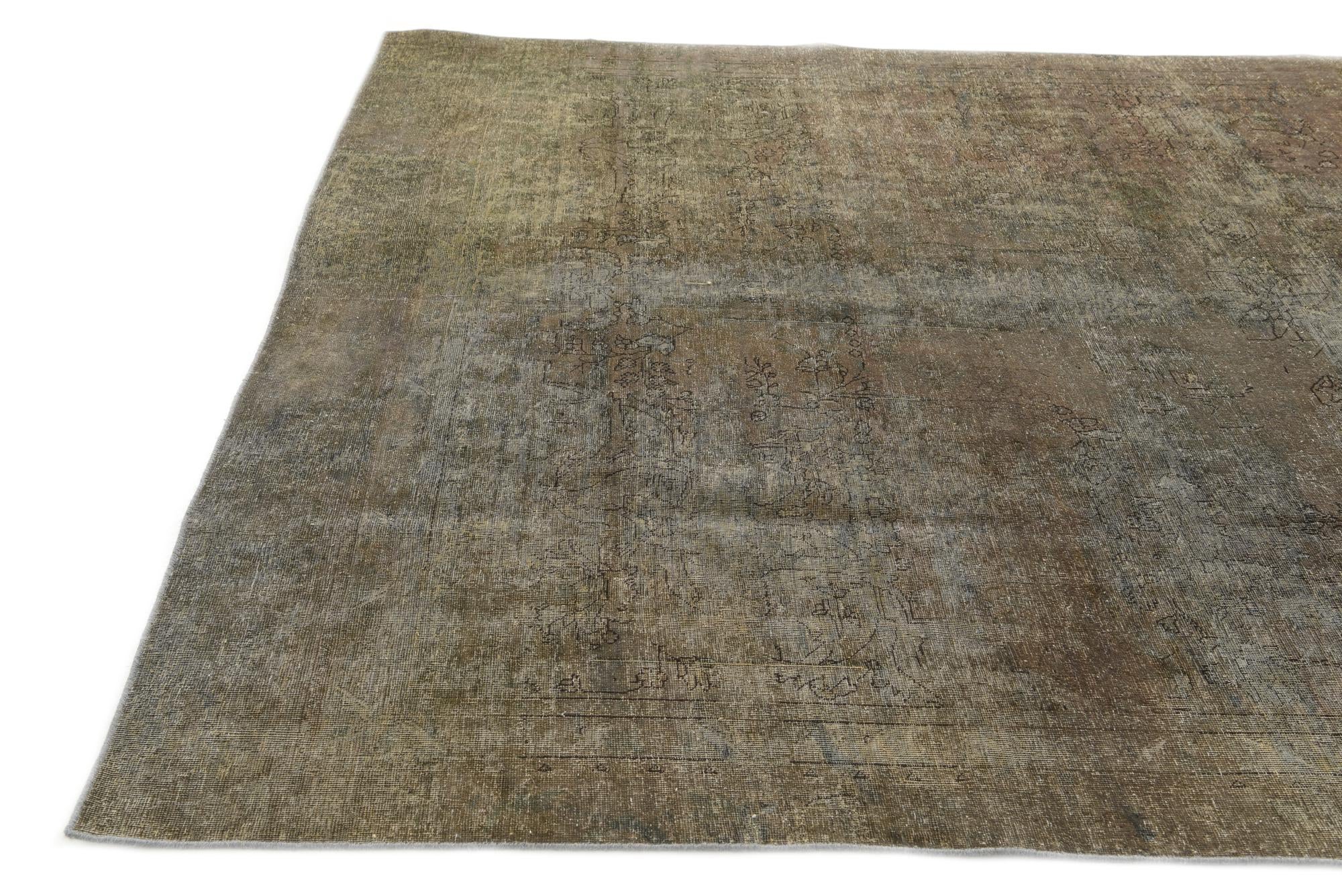 8' 1 x 11' 9 Hand Knotted Ultra Vintage Persian Wool Rug