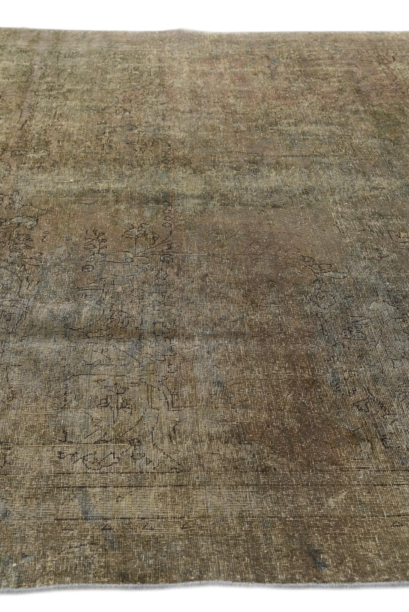 8' 1 x 11' 9 Hand Knotted Ultra Vintage Persian Wool Rug