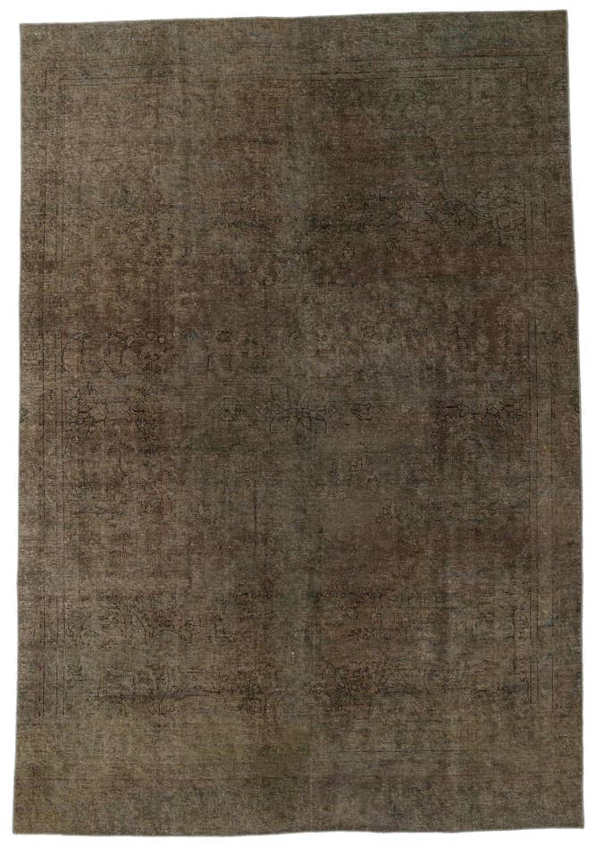 Detailfoto van 245cm x 360cm Handgeknoopt Ultra Vintage Perzisch Wol Vloerkleed