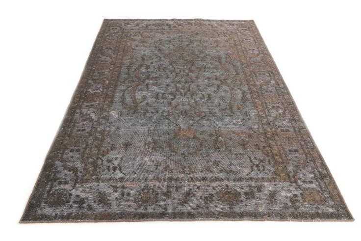 Detail image of 5' 7 x 9' Hand Knotted Ultra Vintage Persian Wool Rug