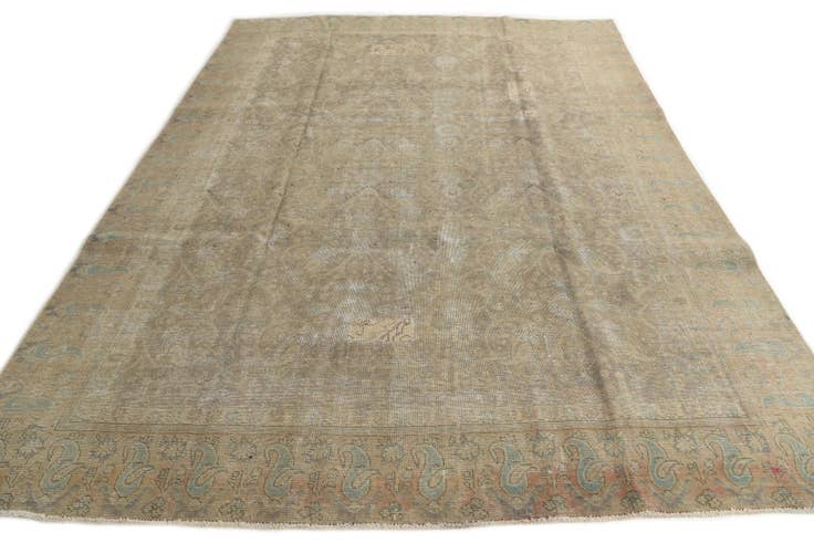 Detail image of 9' 7 x 12' 2 Hand Knotted Ultra Vintage Persian Wool Rug