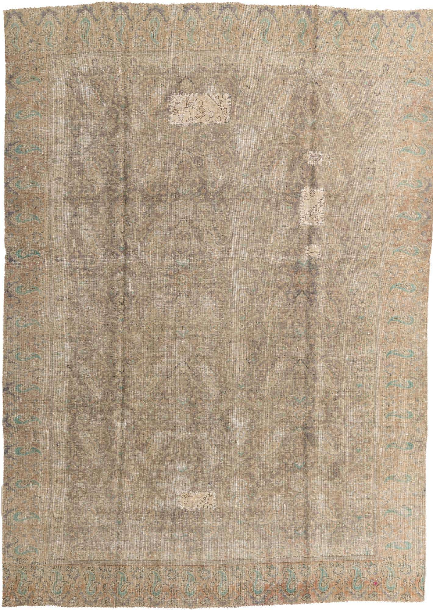 9' 7 x 12' 2 Hand Knotted Ultra Vintage Persian Wool Rug