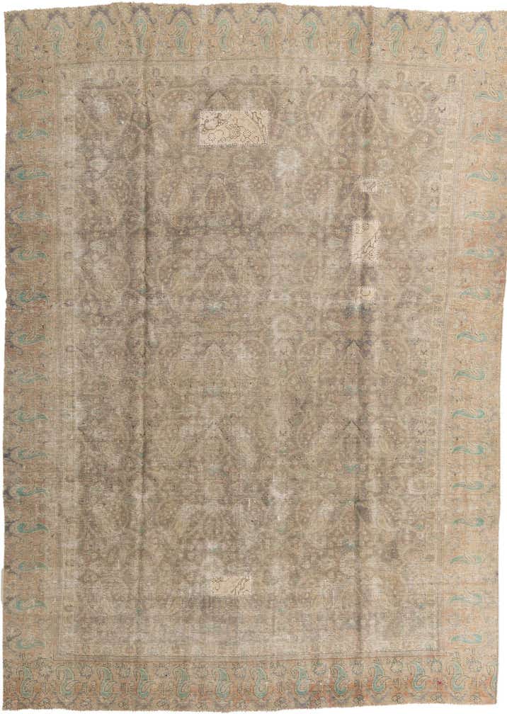 9' 7 x 12' 2 Hand Knotted Ultra Vintage Persian Wool Rug