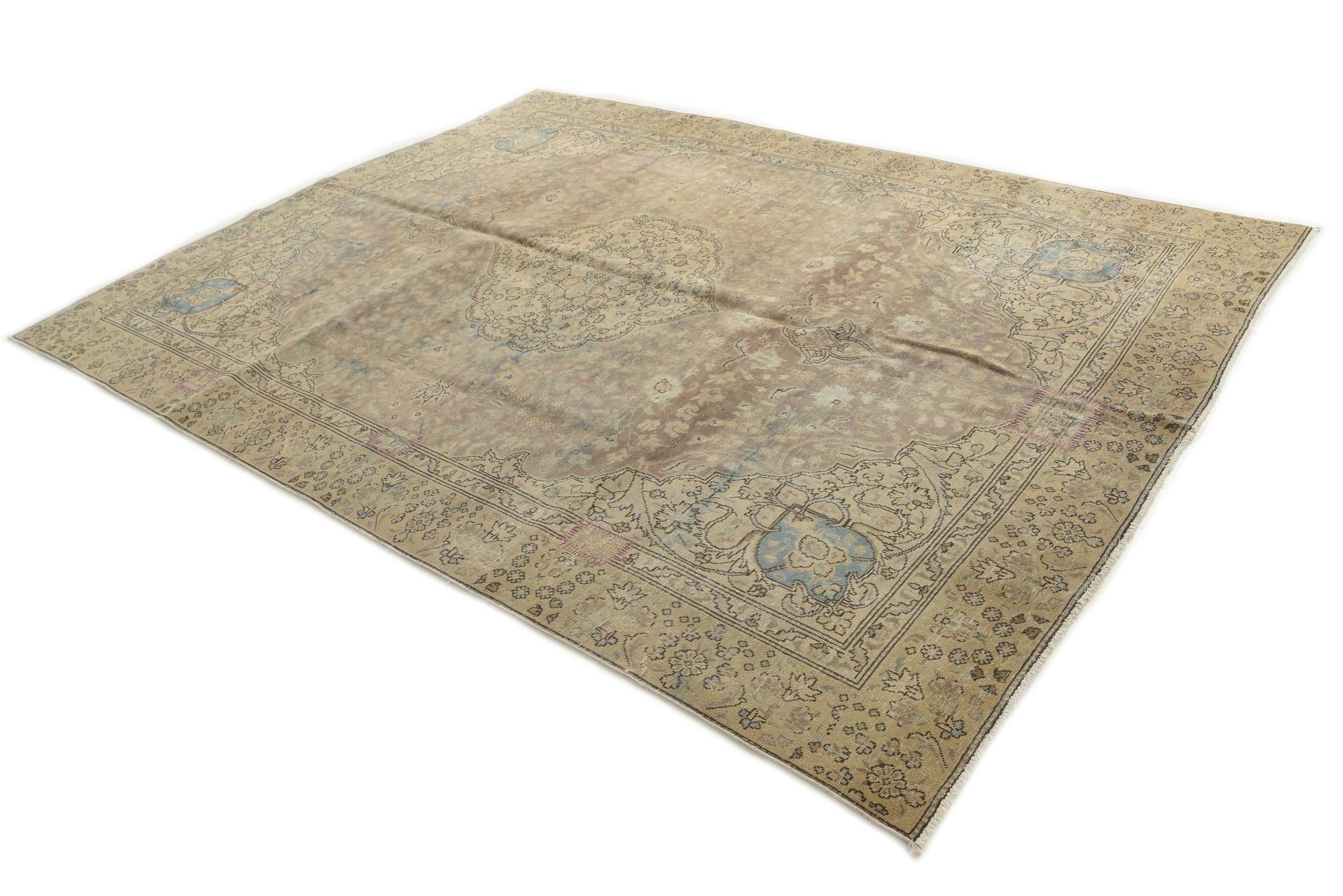 7' 5 x 10' Hand Knotted Ultra Vintage Persian Wool Rug
